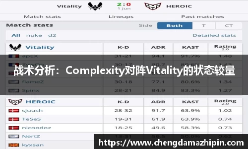 战术分析：Complexity对阵Vitality的状态较量